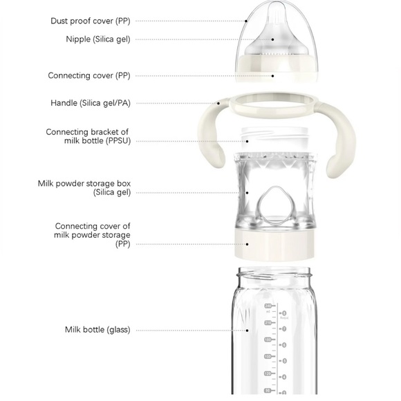 Multifunctional baby bottle with portable warmer 240 ml - Picture 3 of 4